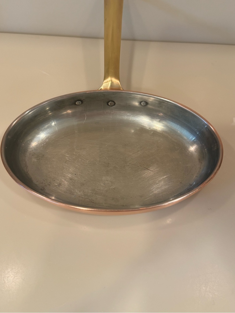 Tagus Vintage Copper 8” x 5” Skillet With Brass Handle Made In Portugal - Picture 8 of 13